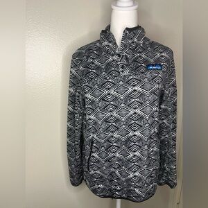 KAVU Cavanaugh Qtr Snap Pullover Black White Small